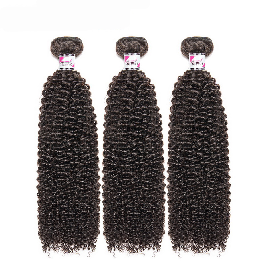 Stema Hair 1/3/4 pcs Kinky Curly Virgin Hair Bundles